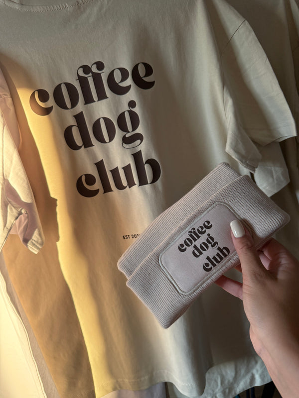 coffee dog club -T-Shirt Beige