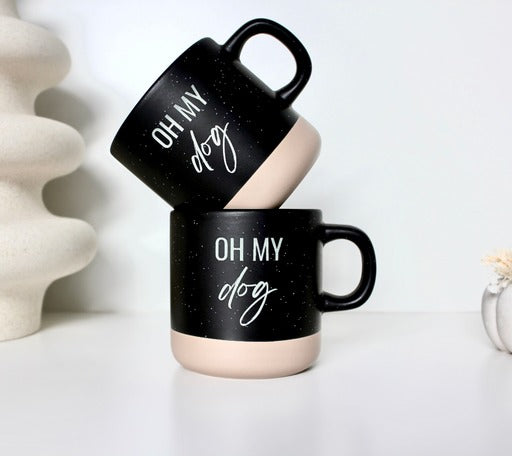 Tasse "Oh my dog" - schwarz