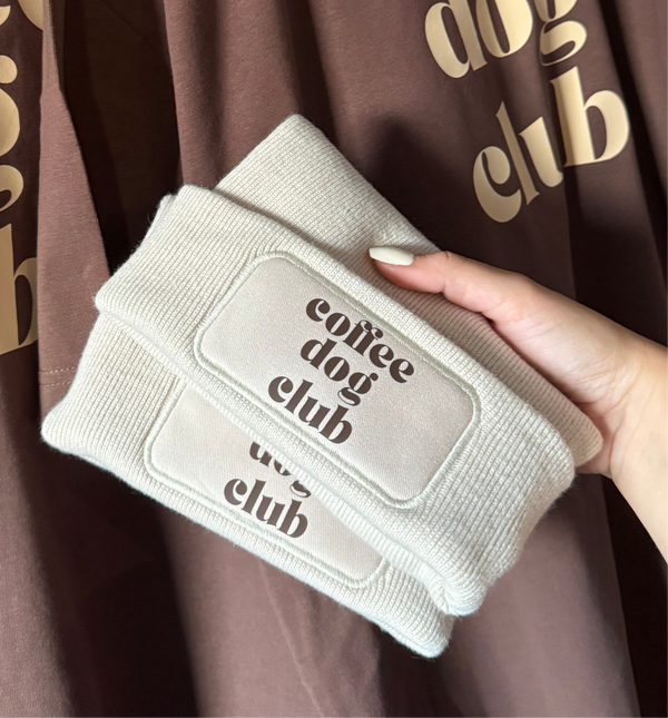 „coffee dog club" Mütze beige