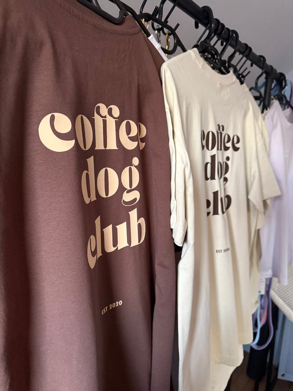 coffee dog club -T-Shirt Beige