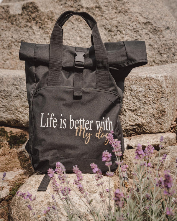Rucksack „Life is better with my dog“